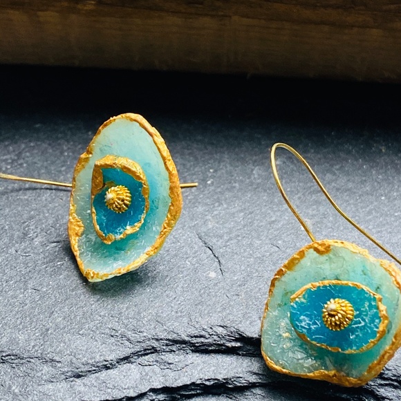 Matana Handmade Organic formed circle earrings - Picture 5 of 5